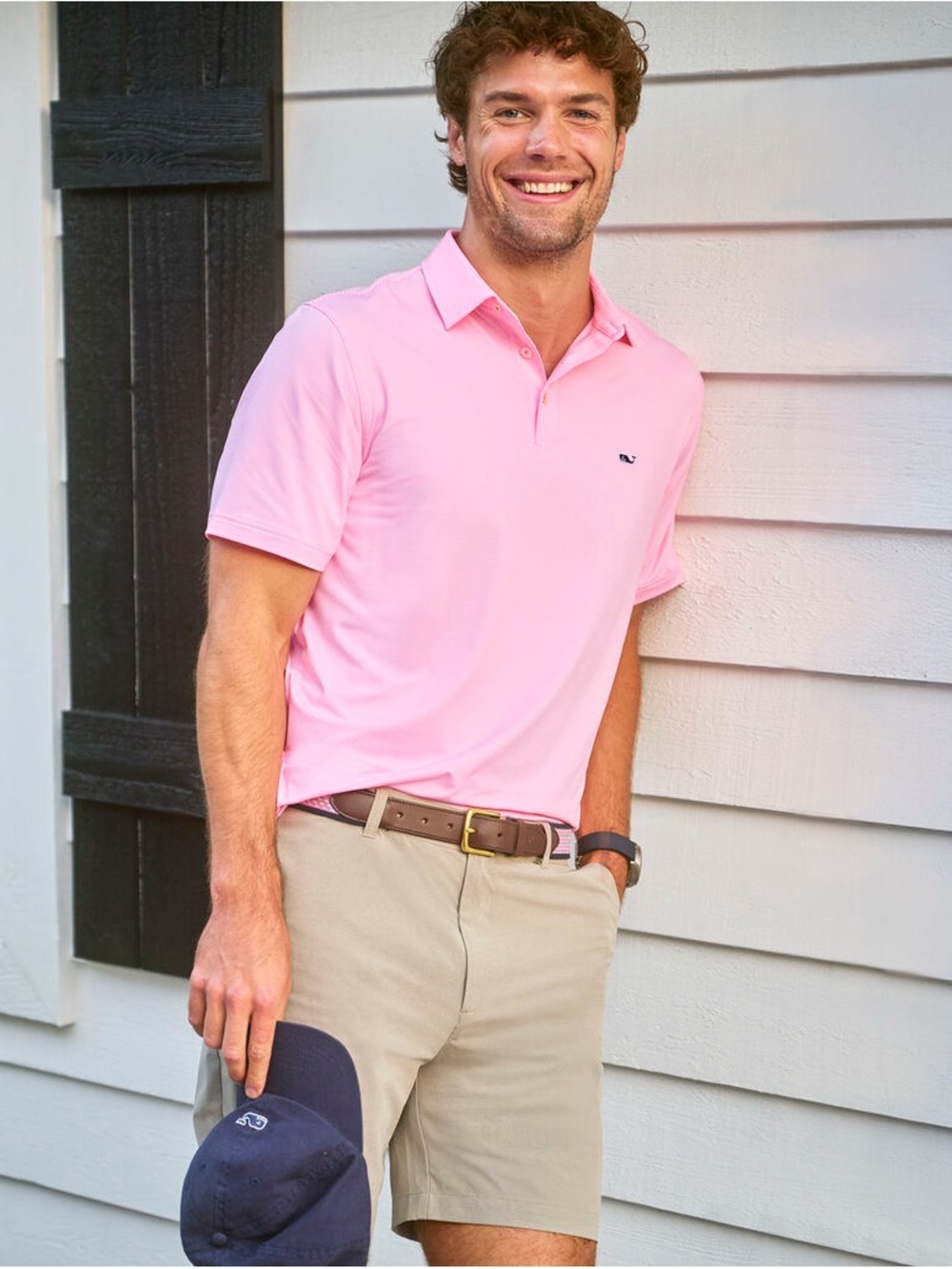 Vineyard Vines Men's Pink Polo Shirt 100% cotton
